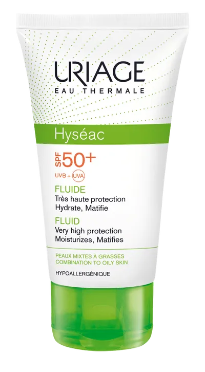 Uriage Hyséac Fluide SPF 50+ (Fluid przeciwsłoneczny do skóry trądzikowej  matujący)