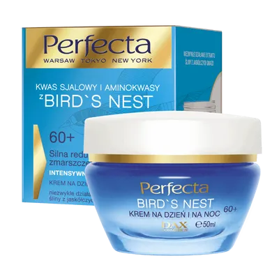 Perfecta Bird`s Nest, Krem na dzień i na noc 60+ `Silna redukcja zmarszczek kwas sjalowy i aminokwasy z Bird's Nest`