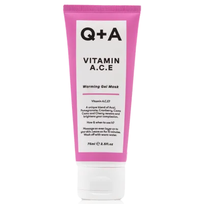 Q+A Vitamin A.C.E. Warming Gel Mask (Rozgrzewająca maska do twarzy z witaminami A, C, E)
