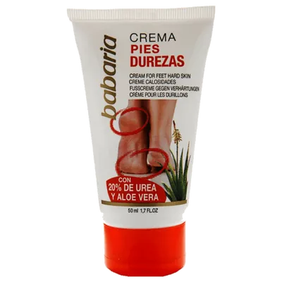 Babaria Natural Cosmetics Crema Pies Durezas con 20% Urea y Aloe Vera (Skoncentrowany krem do popękanych stóp z 20% mocznika i wyciągiem z aloesu)