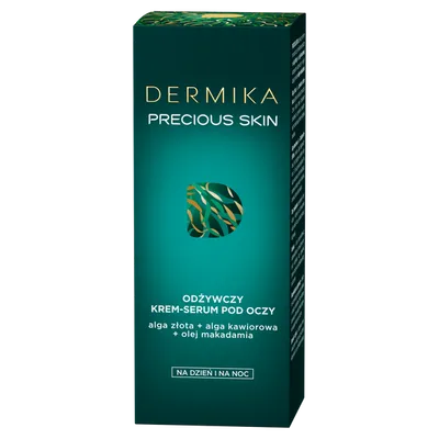 Dermika Precious Skin, Odżywczy krem-serum pod oczy na dzień i na noc