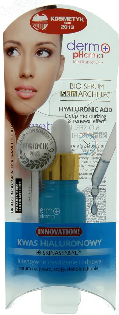 Dermo Pharma Bio Serum, Skin Archi-Tec, Serum na twarz, szyję, dekolt i dłonie z  kwasem hialuronowym