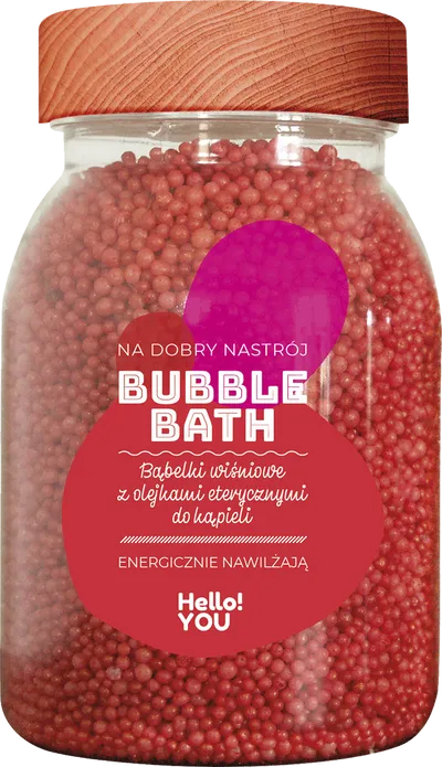 Hello You! Bubble Bath Cherry (Wiśniowe bąbelki do kąpieli z olejkami eterycznymi)