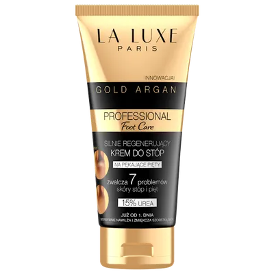 La Luxe Paris Gold Arga Professional Foot Care, Silnie regenerujący krem do stóp na pękające pięty