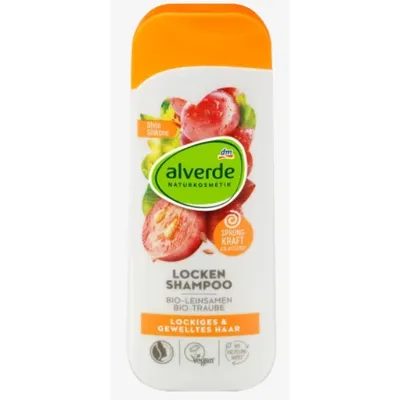 Alverde Shampoo Locken Bio-Leinsamen, Bio-Traube (Szampon do włosów kręconych z siemieniem lnianym i winogronem)