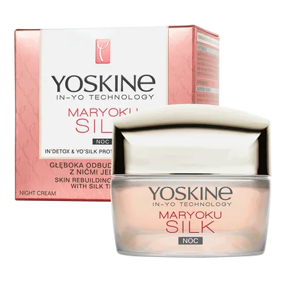 Yoskine Maryoku Silk, Krem na noc `Głęboka odbudowa skóru z nićmi jedwabiu`