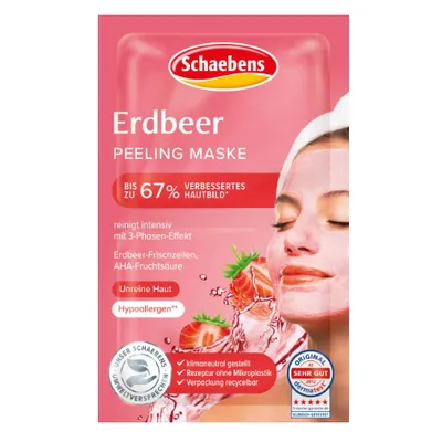 Schaebens Strawberry, Facial Mask Peeling (Truskawka, Peelingująca maseczka do twarzy)