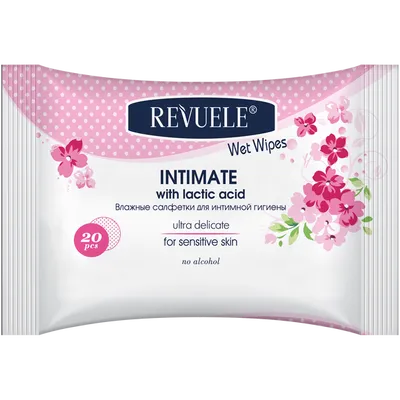 Revuele Intimate Wet Wipes with Lactic Acid (Chusteczki do higieny intymnej skóra wrażliwa)