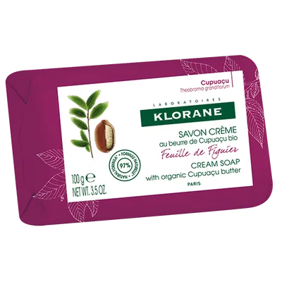 Klorane Cream Soap with Organic Cupuacu Butter `Feuille de Figuier (Kremowe mydło `Liści figowy`)