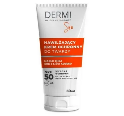 Dermi by Dermatologist Sun, Nawilżający krem ochronny do twarzy SPF50