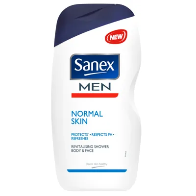 Sanex Men, Normal Skin, 3 in 1 Revitalizing Shower Body, Face & Hair (Żel pod prysznic do ciała, twarzy i włosów)
