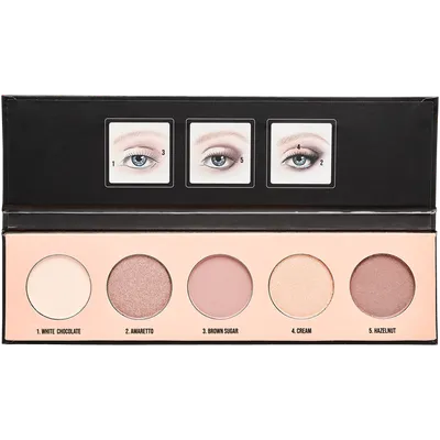 Hebe Professional, Nude Crush Latte Macchiato Eyeshadow Palette (Paleta 5 cieni do powiek)