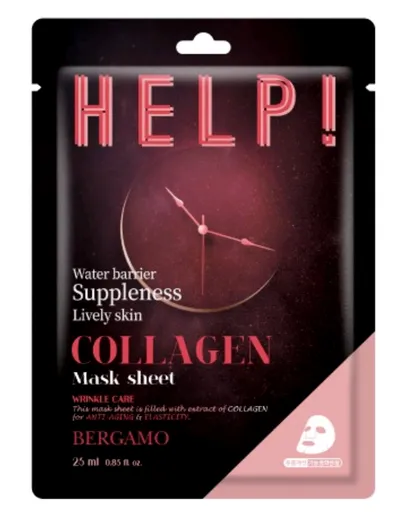 Bergamo Specialist Help! Collagen Mask Sheet (Maska do twarzy z kolagenem)