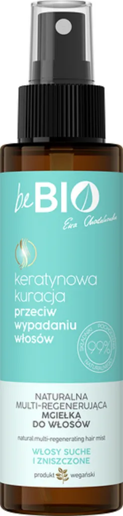 beBIO Keratynowa kuracja przeciw wypadaniu włosów, Naturalna multi-regenerująca mgiełka do włosów