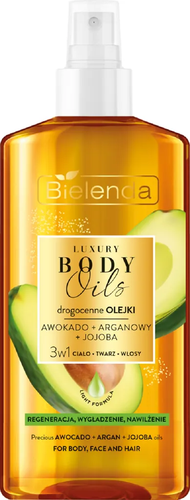 Bielenda Luxury Body Oils, Olejek 3w1 do ciała, twarzy i włosów awokado + arganowy + jojoba