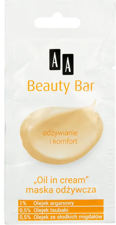 AA Beauty Bar, `Oil in Cream` Maska Odżywcza `Odżywianie i komfort`