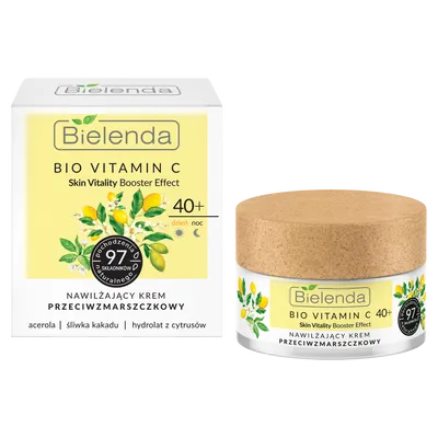 Bielenda Bio Vitamin C, Nawilżający przeciwzmarszczkowy krem do twarzy 40+