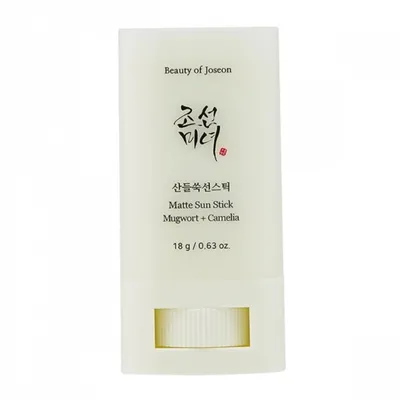Beauty of Joseon Matte Sun Stick, Mugwort + Camelia SPF50+/PA++++ (Matujący sztyft przeciwsłoneczny)