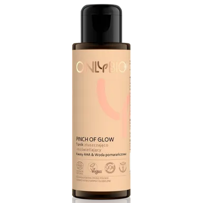 OnlyBio Pinch of Glow, Tonik złuszczająco-rozświetlający `Kwasy AHA & woda pomarańczowa`