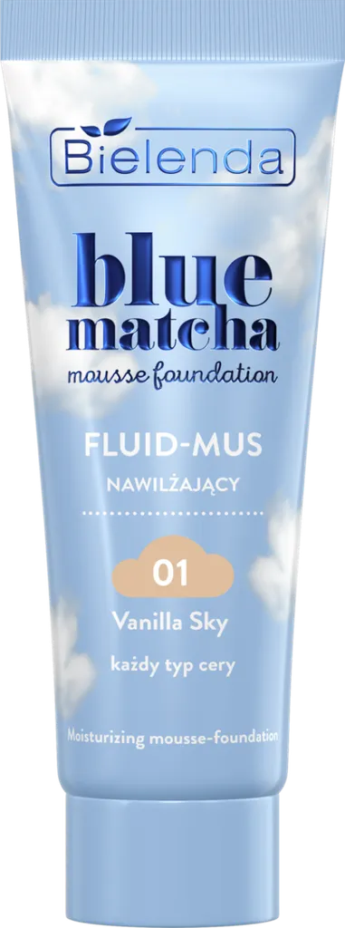 Bielenda Blue Matcha, Mousse Foundation (Fluid-mus nawilżający)