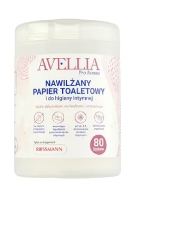 Avellia Pro Femme, Nawilżany papier toaletowy i do higieny intymnej