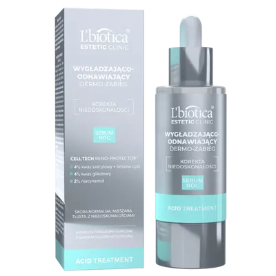 L'biotica Estetic Clinic, Acid Treatment, Wygładzająco-odnawiający dermo-zabieg serum na noc