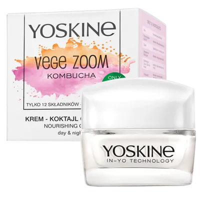 Yoskine Vege Zoom, Kombucha ,  Nourishing Cream (Krem-koktajl odżywczy na dzień i na noc)
