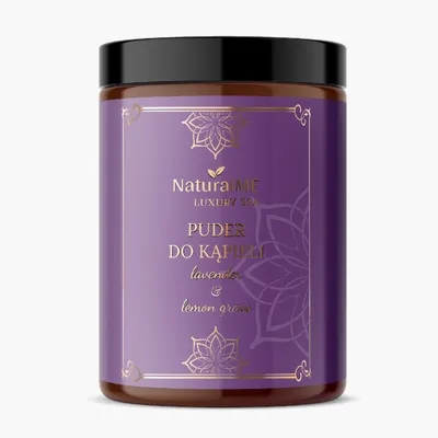 NaturalME Luxury SPA, Lavender & Lemongrass, Puder do kąpieli