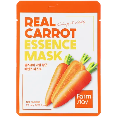 FarmStay Real Carrot Essence Mask (Maska do twarzy z ekstraktem marchewki)