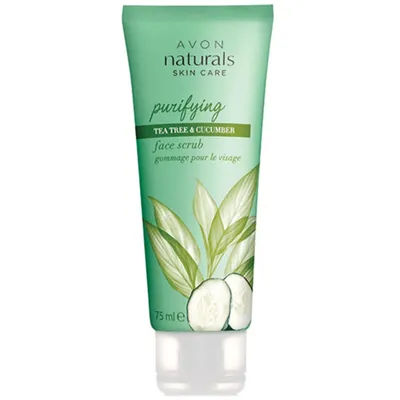 Avon Naturals, Tea Tree & Cucumber, Face Scrub (Oczyszczający peeling do twarzy 'Drzewo herbaciane i ogórek')