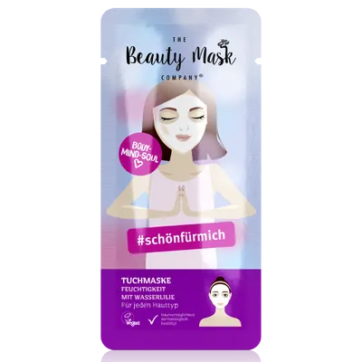 The Beauty Mask Company #schönfürmich Tuchmaske Feuchtigkeit mit Wasserlilie (Nawilżająca maska w płachcie z lilią wodną)