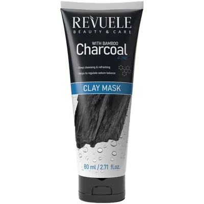 Revuele Beauty & Care, Charcoal & Zinc Clay Mask with Bamboo (Maska węglowa do twarzy)
