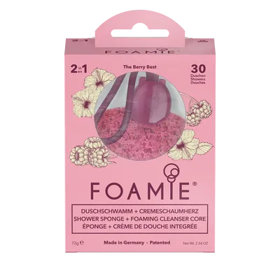 Foamie Beauty Fruity Sponge (Gąbka myjąca pod prysznic o zapachu magnolii i malin)