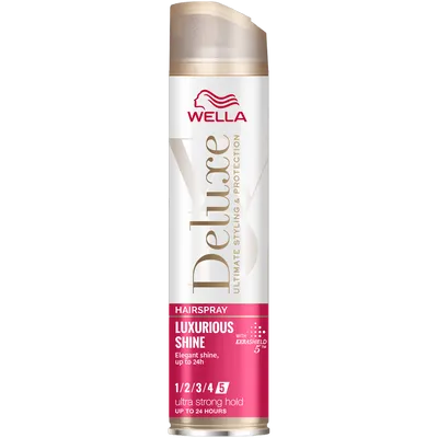 Wella Deluxe, Luxurious Shine Hairspray (Ultramocny lakier do włosów nadający blask)