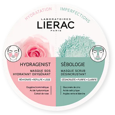 Lierac Duo Mask Hydragenist & Sebologie (Maseczka do twarzy)