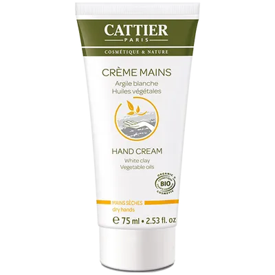 Cattier Creme Mains (Krem do rąk nawilżająco-regeneracyjny z glinką białą i karite)
