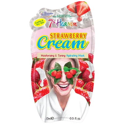 7th Heaven Strawberry Souffle, Moisturising & Soothing Masque (Maseczka truskawkowa nawilżająco - łagodząca)