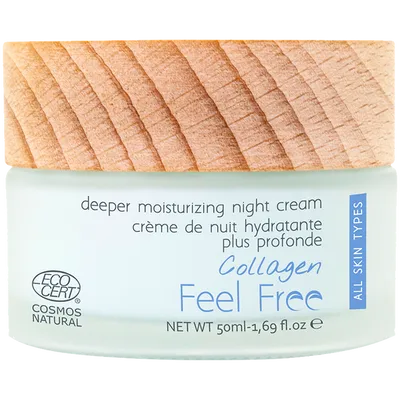 Feel Free Collagen, Deeper Moisturizing Night Cream (Nawilżający krem do twarzy na noc)