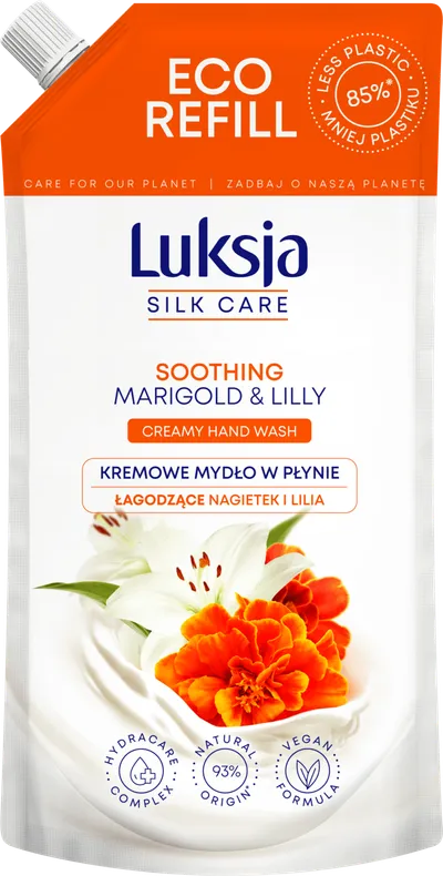 Luksja Silk Care Soothing Marigold & Lily Hand Wash (Kremowe mydło w płynie łagodzące Nagietek i Lilia)