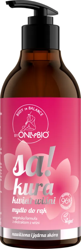 OnlyBio Body In Balance, Sakura Kwiat Wiśni, Mydło do rąk w płynie