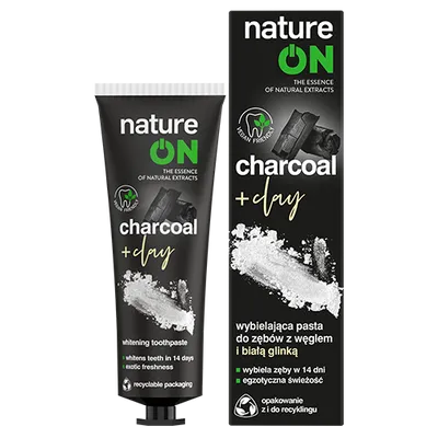 natureON Charcoal + Clay, Wybielająca pasta do zębów