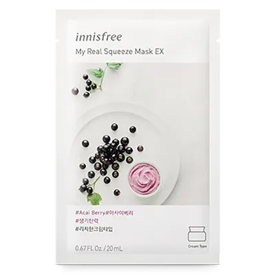 Innisfree It's Real Squeeze Mask Acai Berry (Maseczka do twarzy w płachcie)