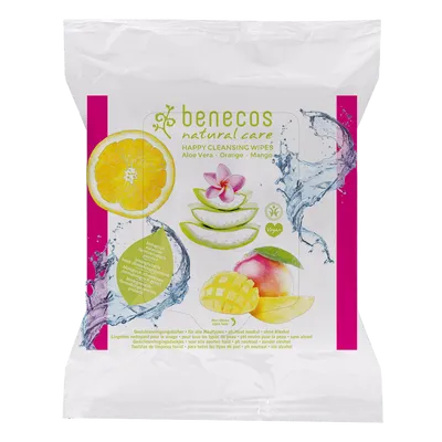 Benecos Natural Care Happy Cleansing Wipes (Chusteczki oczyszczające)