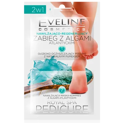Eveline Cosmetics Royal SPA Pedicure, Nawilżająco - regenerujący zabieg z algami atlantyckimi