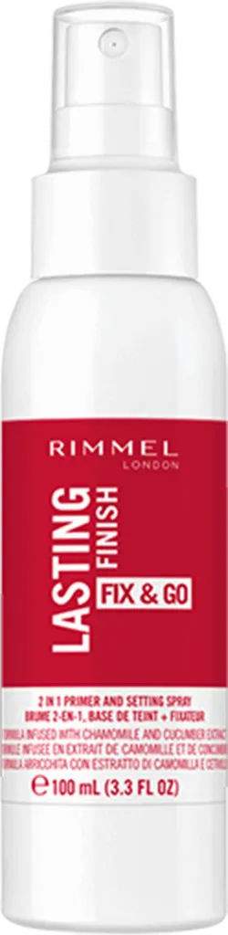 Rimmel Lasting Finish, Fix & Go 2 in 1 Primer & Setting Spray (Spray do utrwalania makijażu)