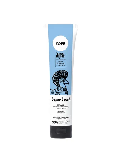 Yope Daily Heroes, Super Fresh, Odżywka do włosów przetłuszczających się i cienkich (nowa wersja)