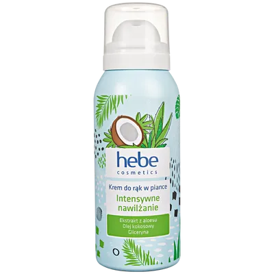 Hebe Cosmetics, Krem do rąk w piance `Intensywne nawilżanie`
