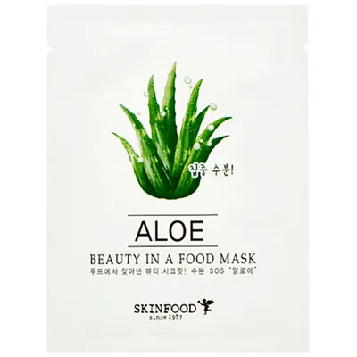 SkinFood Beauty in a Food, Aloe Mask Sheet (Maska w płachcie z wyciągiem z aloesu)