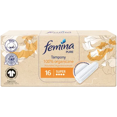 Femina Pure, Tampony higieniczne Super Size 100 % organiczne