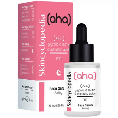 Skincyclopedia AHA Face Serum Peeling (Skoncentrowane profesjonalne serum złuszczające z 20% AHA + PHA)
